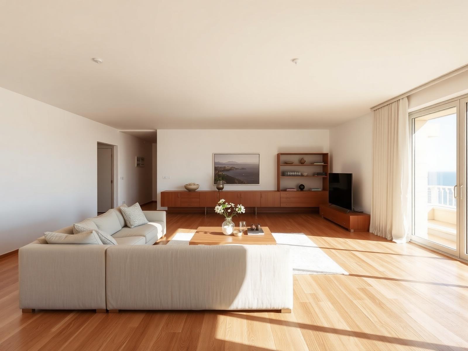 Living room, finished and staged